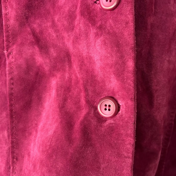 Vintage Pendleton Magenta Suede Leather Jacket - Picture 4 of 6